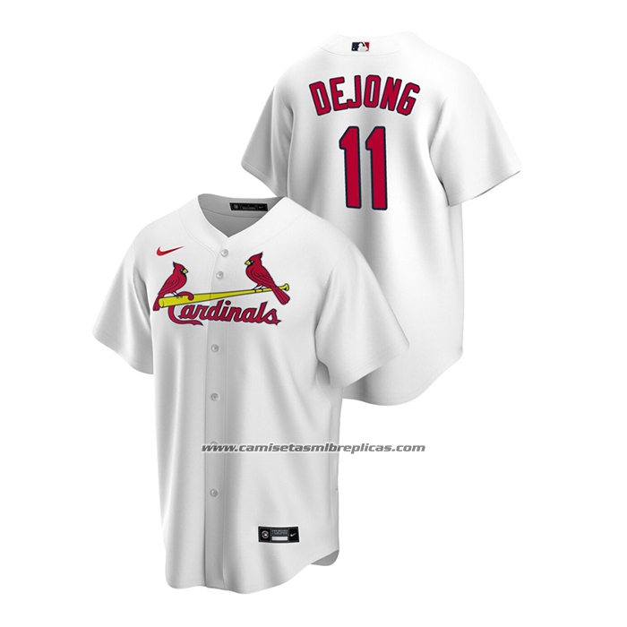 Camiseta Beisbol Hombre St. Louis Cardinals Paul Dejong Replica Primera Blanco